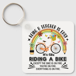 rainbow pencil Teacher Appreciation,funny Teacher  Keychain