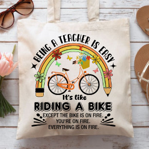 rainbow pencil Teacher Appreciation,funny Teacher  Tote Bag