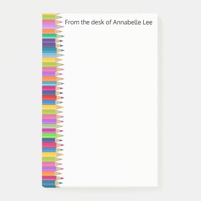 Rainbow Pencils Post-it Notes (Front)