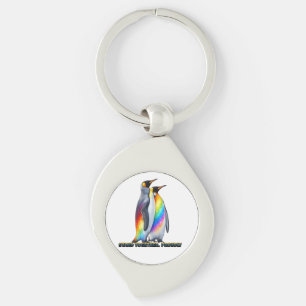 Rainbow Penguin Pride – Stand Together Proudly Keychain