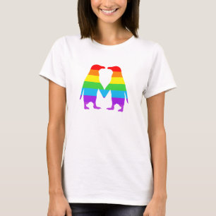 Rainbow penguins holding hands T-Shirt