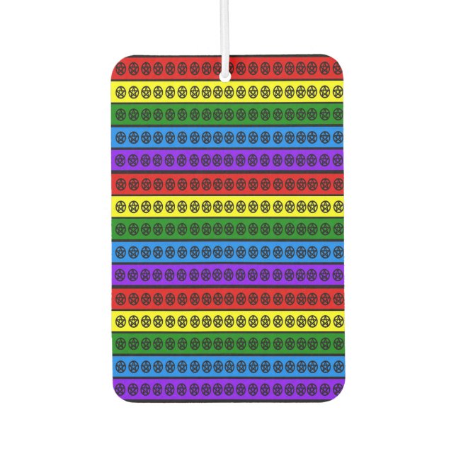 Rainbow Pentacles Air Freshener (Front)