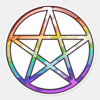 Rainbow Pentagram Sticker