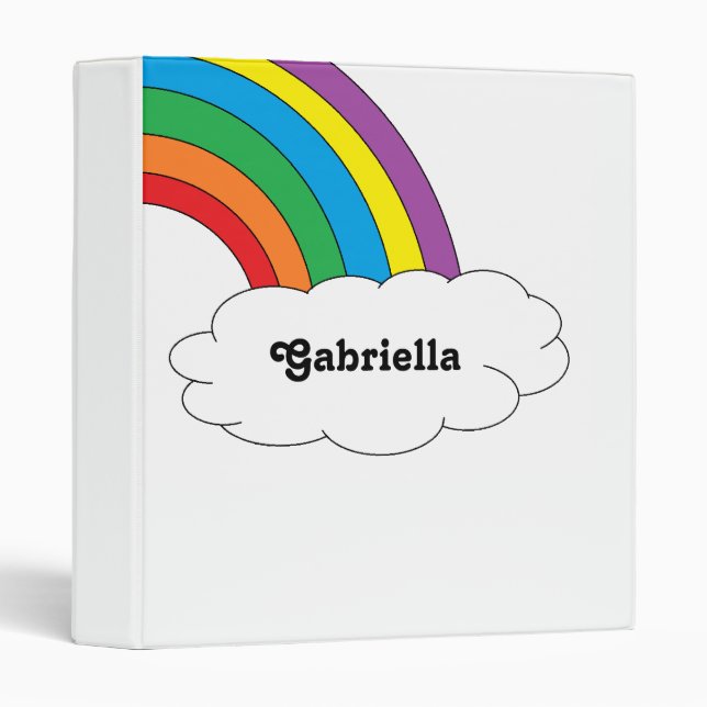 Rainbow Personalized Binder (Front/Spine)