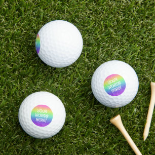 Rainbow Personalized Golf Ball