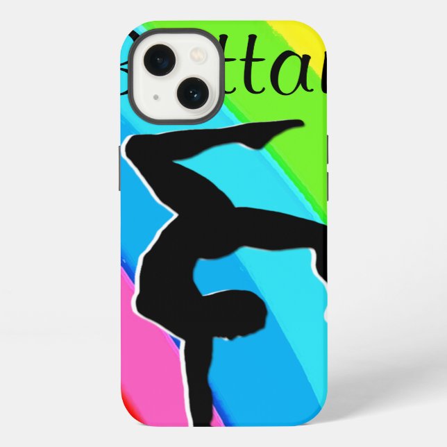 RAINBOW PERSONALIZED GYMNAST IPAD MINI CASE (Back)