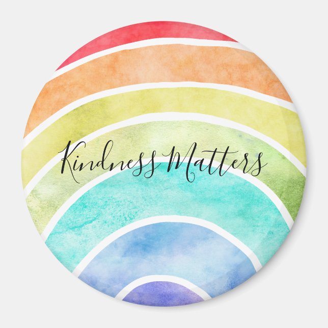 Rainbow personalized inspirational quote magnet (Front)