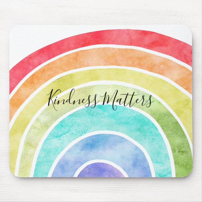 Rainbow personalized inspirational quote mouse pad (Front)