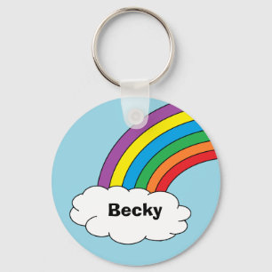Rainbow Personalized Key Ring