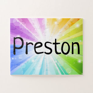 Rainbow Personalized Kids Children's Name Puzzle