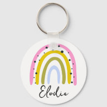 Rainbow Personalized Name Keychain Custom Gift