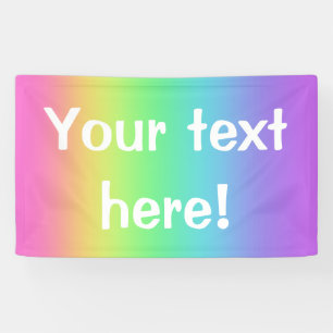 Rainbow Personalized Party Banner