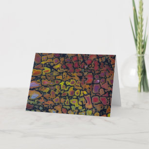 Rainbow Petrified Dinosaur Bone Card