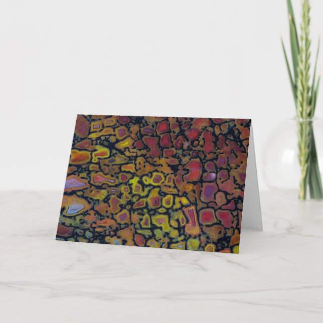 Rainbow Petrified Dinosaur Bone Card (Front)