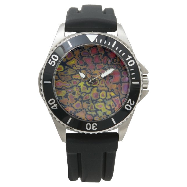 Rainbow Petrified Dinosaur Bone Watch (Front)