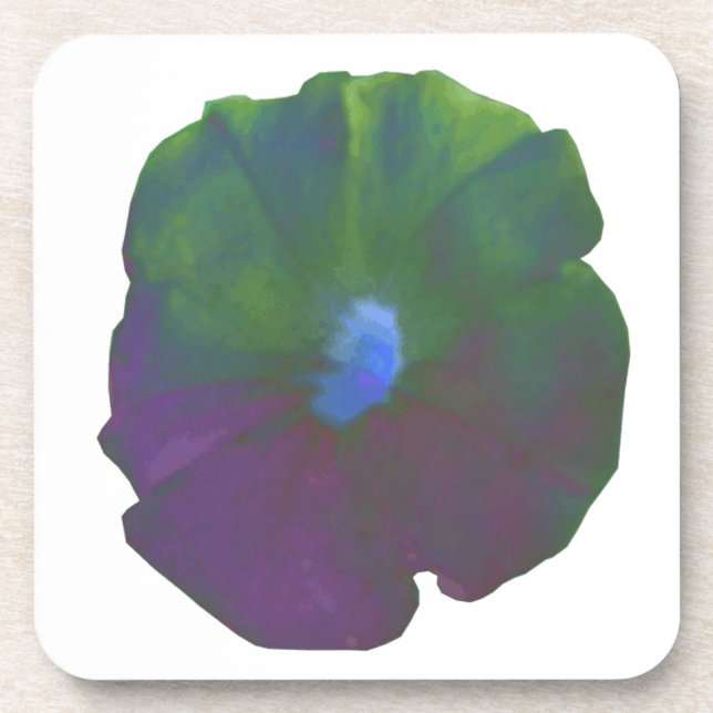 Rainbow Petunia Cork Coaster (Front)