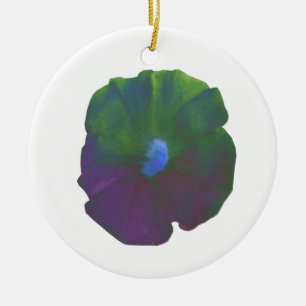 Rainbow Petunia Custom Birthday Ceramic Ornament