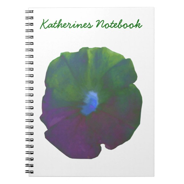 Rainbow Petunia Customizable Notebook (Front)