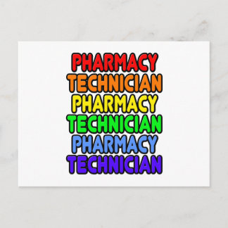 Rainbow Pharmacy Technician Postcard