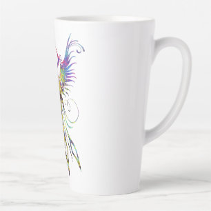 Rainbow Phoenix Latte Mug by Brow Bird