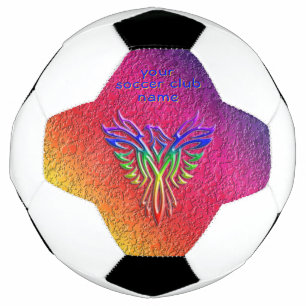 Rainbow Phoenix Rising LBGTQ+ and soccer club name Soccer Ball