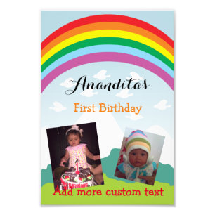 Rainbow Photo album template Print