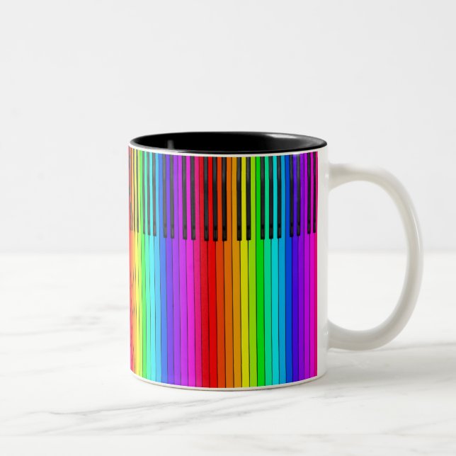 Rainbow Piano Keyboard Mug (Right)
