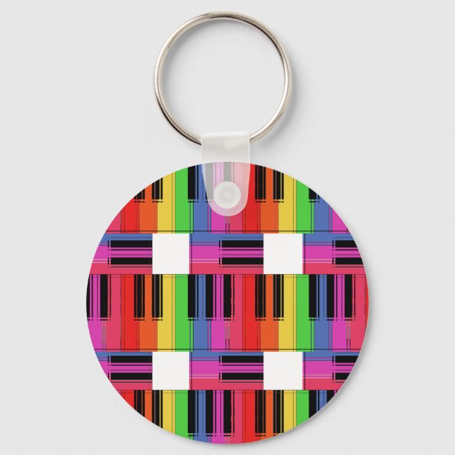 Rainbow Piano Keychain (Front)