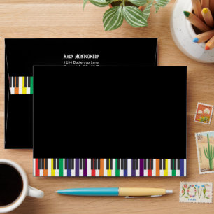 Rainbow Piano Keys Envelopes