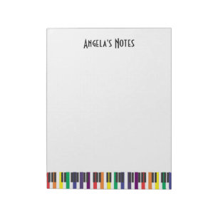 Rainbow Piano Keys Notepad
