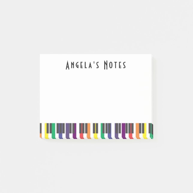Rainbow Piano Keys Post-it Notes (Front)