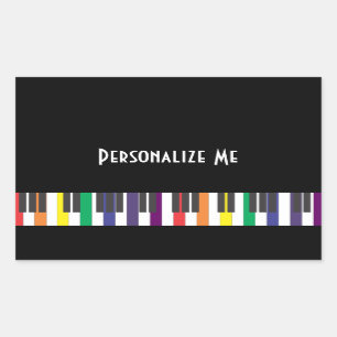 Rainbow Piano Keys Sticker