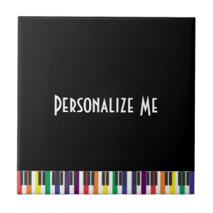 Rainbow Piano Keys Tile