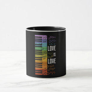 Rainbow piano mug
