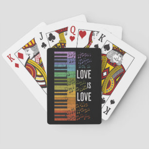 Rainbow piano playing cards