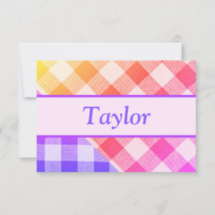 Rainbow Picnic Diagonal Small Thank You Card