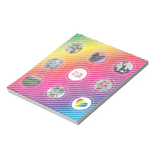 Rainbow Picture Grid Notepad