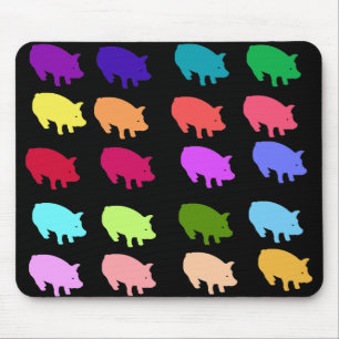 Rainbow Pigs Mouse Pad