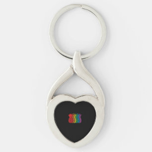 Rainbow Pineapples Aloha Hawaiian Gay Pride Month Keychain