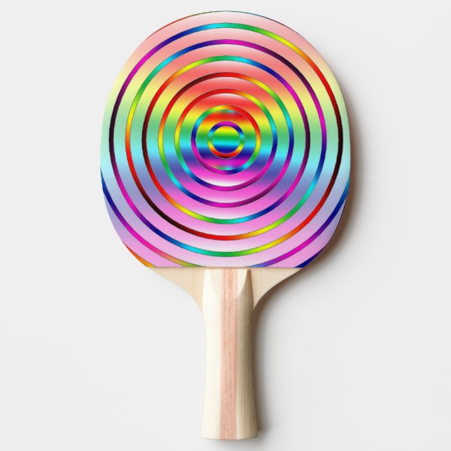 Rainbow Ping Pong Paddle (Front)