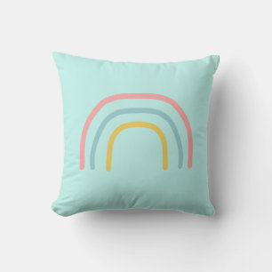 Rainbow Pink Pastel Painting Pattern Throw Pillow