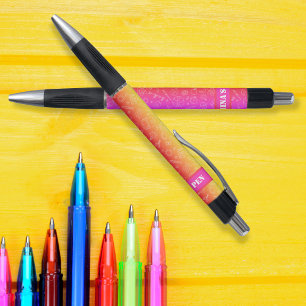 rainbow pink School elements pattern personalized Pen