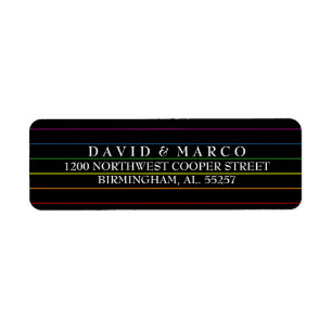 Rainbow Pinstripes LGBT Mariage
