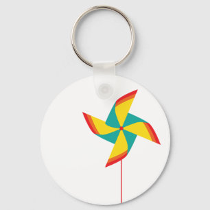 rainbow pinwheel keychain
