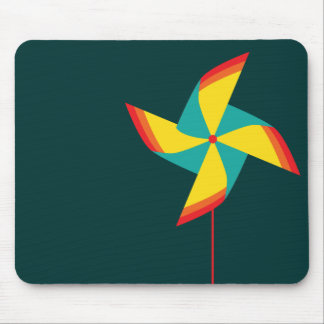 rainbow pinwheel mouse pad