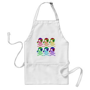 Rainbow Pirate Skulls Aprons