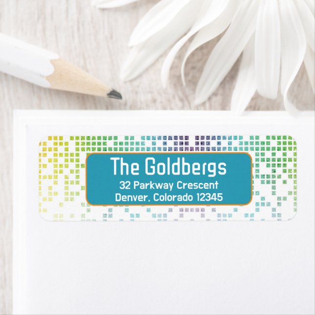 Rainbow Pixel jeu vidéo Gamer Bar Mitzvah Adresse (En situation)