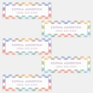 Rainbow plaid cute simple personalized kid's