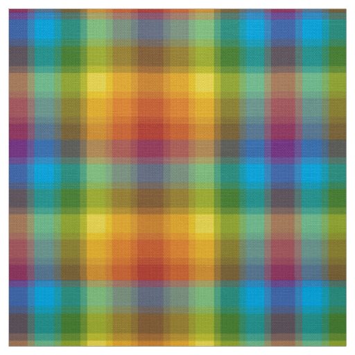 Rainbow Plaid Fabric -  Canada