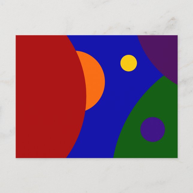 Rainbow Planets Postcard (Front)